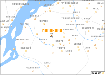 map of Manakoro