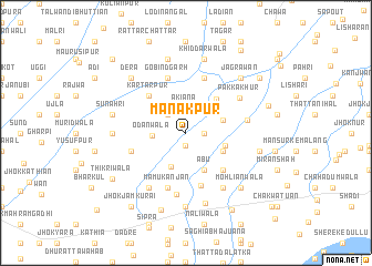 map of Mānakpur