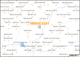 map of Manancourt