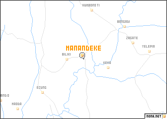 map of Manandeke