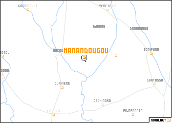 map of Manandougou