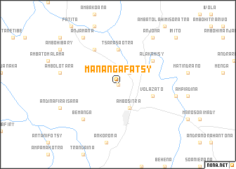 map of Manangafatsy