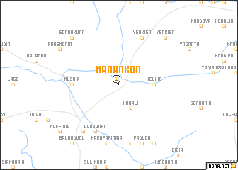 map of Manankon