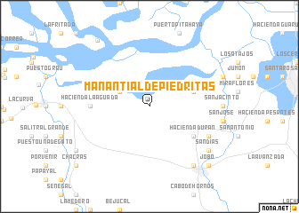 map of Manantial de Piedritas