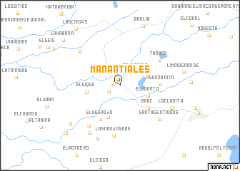 map of Manantíales