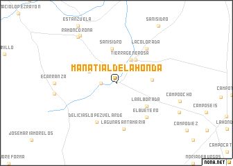 map of Manatial de la Honda