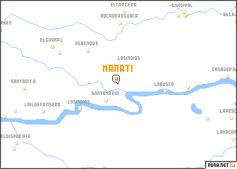 map of Manatí