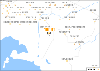 map of Manatí