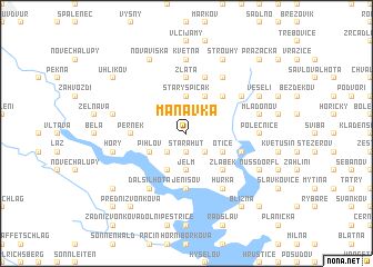 map of Maňávka