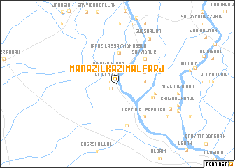 map of Manāzil Kāz̧im Āl Farj