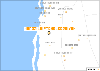 map of Manāzil Miftāḩ al Karā‘īyah