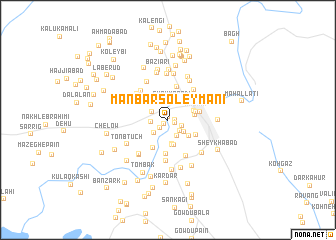 map of Manbar Soleymānī