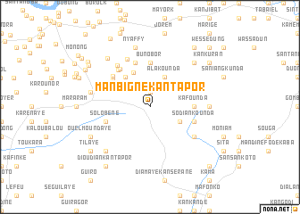 map of Manbigné Kantapor
