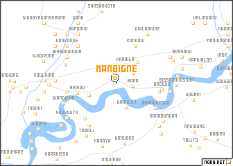 map of Manbigné