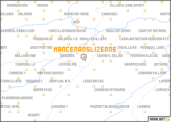 map of Mancenans-Lizerne