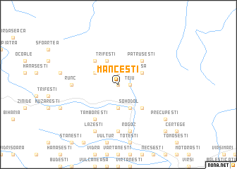 map of Mănceşti