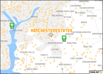 map of Manchester Estates