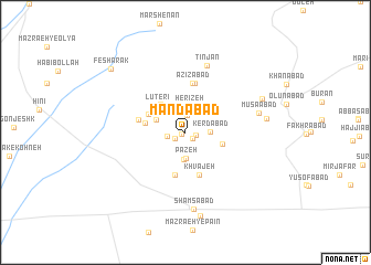 map of Mandābād