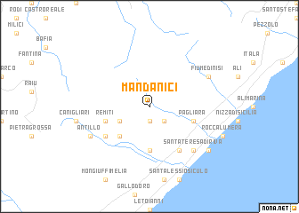 map of Mandanici