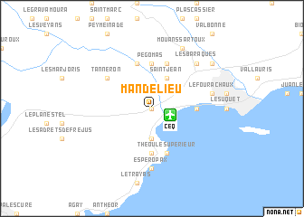 map of Mandelieu