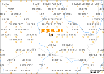 map of Mandelles