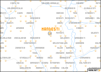 map of Măndeşti