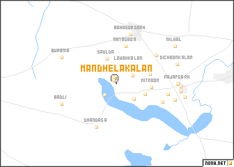 map of Mandhela Kalān