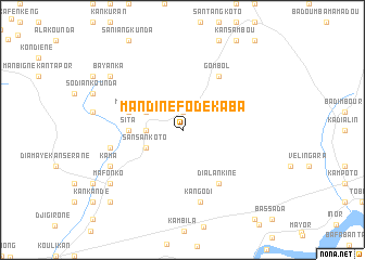 map of Mandiné Fodé Kaba