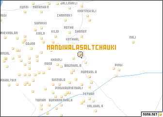 map of Mandīwāla Salt Chauki