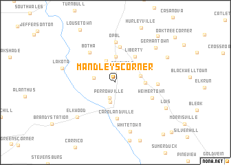 map of Mandleys Corner