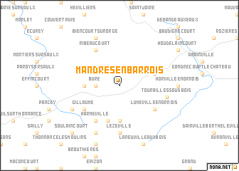 map of Mandres-en-Barrois