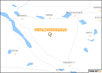 map of Mandzhin-Khuduk