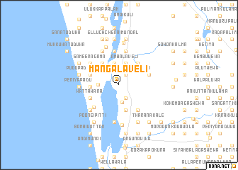 map of Mangalaveli