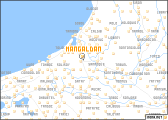 map of Mangaldan