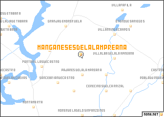 map of Manganeses de la Lampreana
