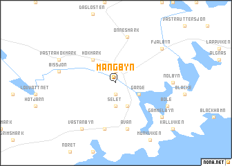 map of Mångbyn