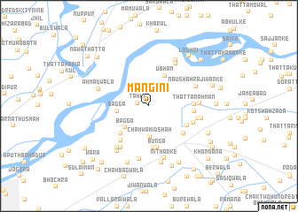 map of Mangīni