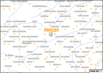 map of Mangor