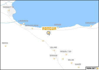 map of Mangum