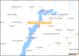 map of Mangwaokoukro