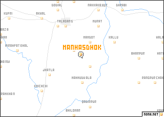 map of Manhās Dhok