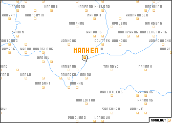 map of Man Hen