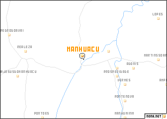 map of Manhuaçu