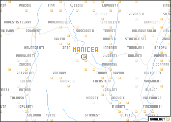 map of Mănicea