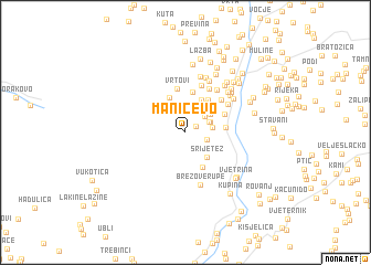 map of Maničevo