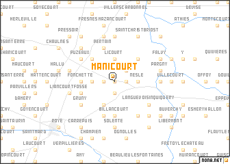 map of Manicourt