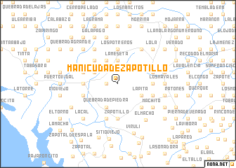 map of Manicudá de Zapotillo