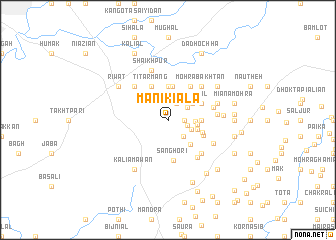 map of Mānikiāla