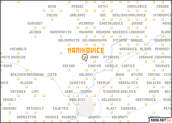map of Maníkovice