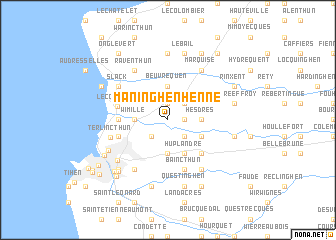 map of Maninghen-Henne